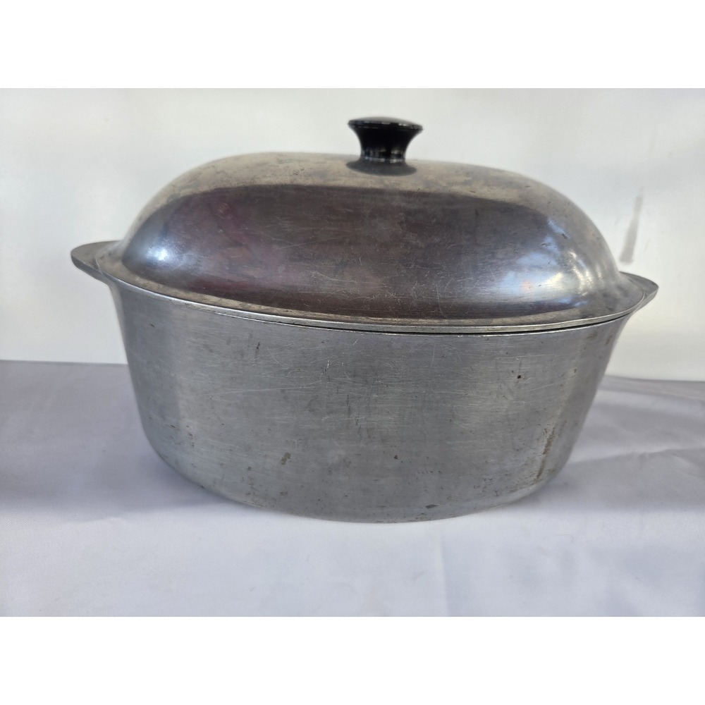 Vintage Club Aluminum Hammercraft 15" Oval Roaster Dutch Oven with Lid USA